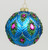 100mm Glass Peacock Design Ball