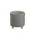 Ribbed Grey Pot On Legs Sand Finish 11.4cm