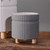 Ribbed Grey Pot On Legs Sand Finish 11.4cm