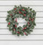 20" Holly/Cone/Berry Wreath Green