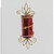 16cm Mirror Cylinder Dec Red/Gold