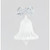 10cm Glitter Bell Dec. White/Silve