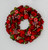 30cm Boxed Flower/Apple Wreath Red