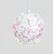 8cm Glitter Spike Ball Pink/White