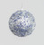 8cm Glitter Ball Dec Blue/Silver