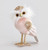 19cm Standing Owl Ornament Pink/Go