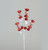 58cm Candy/PomPom Spray Red/Wht