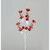 58cm Candy/PomPom Spray Red/Wht