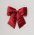 28cm Plush Bow Decoration Burgundy