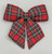 28cm Plush Bow Decoration Tartan