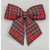 28cm Plush Bow Decoration Tartan