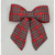 48cm Plush Bow Decoration Tartan