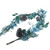 Garland with blue baubles and acorns 150x18x8cm