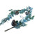 Garland with blue baubles and acorns 150x18x8cm