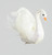 14cm Glitter Swan w/Clip White