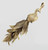 39cm Bird w/Feather/Clip Gold