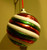 Swirl Ball Dec - Red / White - 10cm