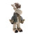 Standing Reindeer With Brown Scarf 14x16x36Cm