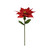 Large Velvet Poinsettia Red 45x45x110cm