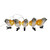 5 Pce Acrylic Bird Lights with clamp 8x7x15.5cm full length 120cm mains powered