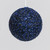 12cm Tinsel Ball Decoration Dk Blu