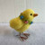 Felt Chick with Flower Garland 9x6.5x8.5cm