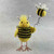 Felt Chick with stripy jumper holding a Bee 7x5x15cm