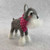 Felt Schnauzer with neck scarf 9.5x5x10cm