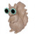 Resin Squirrel with Flower Glasses 25cm