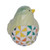 Resin Wood Carved Bird with patterned tummy 11cm