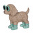 Resin Standing cockapoo with Flower Glasses and Boots 25cm