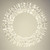100cm 1200 LED Silver Wreath mains powered