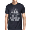Mountain And Back Mens Navy Short Sleeve Top Mountain Graphic Shirt