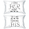 His and Hers Couple Matching Pillowcases Stealing Hearts Pillow Covers