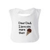 Dear Dad Icecream White Funny Design Baby Bib Fathers Day Gifts
