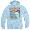 Betty Boop/hang Ten - Adult Pull-over Hoodie - Light Blue