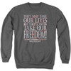Braveheart/freedom - Adult Crewneck Sweatshirt - Charcoal