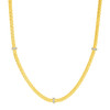 Woven Rope Necklace with Diamond Accents in 14k Yellow Gold