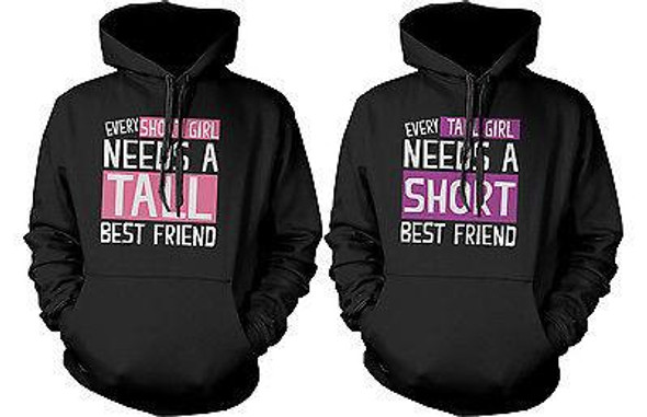 BFF Accessories BFF Pullover Hoodies for Tall and Short Best Friends