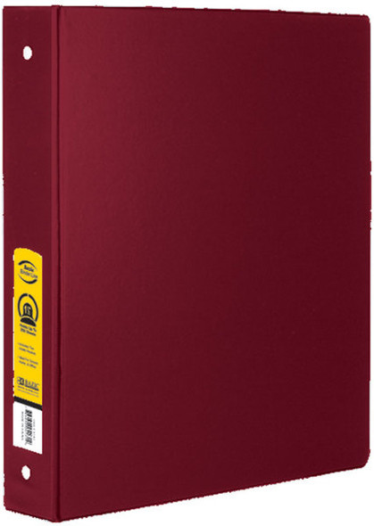 BAZIC 1.5" Burgundy 3-Ring Binder w/ 2-Pockets Case Pack 12