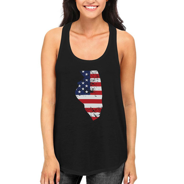 IL State USA Flag Women's Tank Top Illinois American Flag Tanks