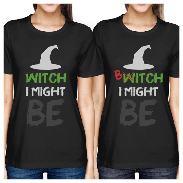 Witch Bitch Funny Graphic Design Printed BFF Matching Shirts - 3PFT020 W2XL W2XL-RE