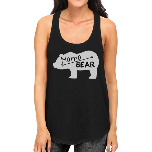 Mama Bear Womens Black Unique Design Tanks Cute Gift Ideas For Moms