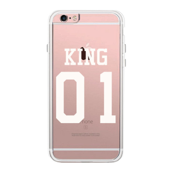 King01 Couple Matching Phone Case Cute Clear Phonecase