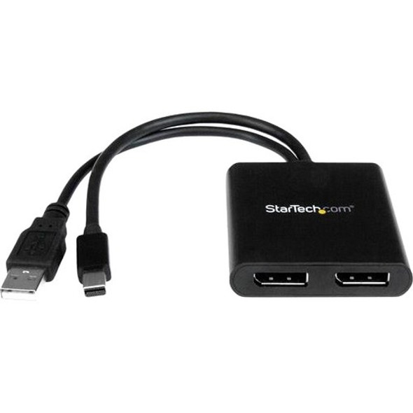 StarTech.com Mini DisplayPort to DisplayPort Multi Monitor Splitter - 2-Port MST Hub - mDP 1.2 to 2x DP MST Hub