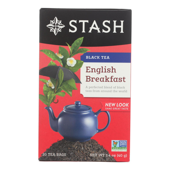 Stash Tea English Breakfast Black Tea - Case Of 6 - 20 Bags