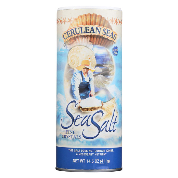 Cerulean Seas Sea Salt - Fine - Case Of 12 - 14.5 Oz