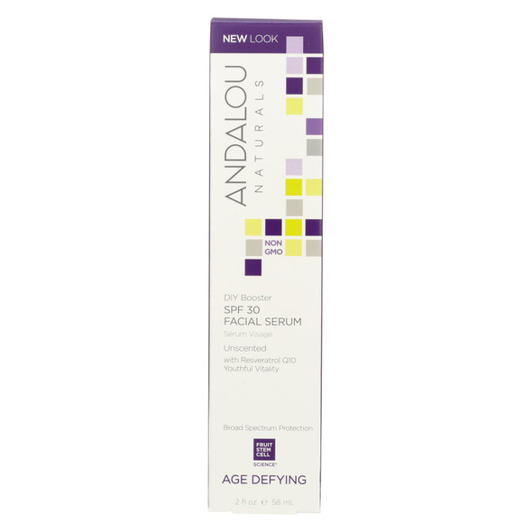 Andalou Naturals Facial Serum - Diy Booster Spf 30 - 2 Oz