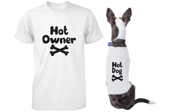 Hot Owner and Hot Dog Matching Tee for Pet and Owner Puppy and Human Apparel - 3PPT006 MXL PXL