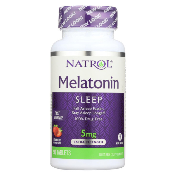 Natrol Melatonin Fast Dissolve Tablets Strawberry - 5 Mg - 90 Tablets